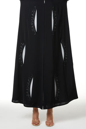 Black Royal Nada, Side Panel and Sleeve Beadwork Detail