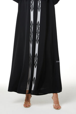 Black Royal Nada, Front Panel and Sleeve Beadwork Detail