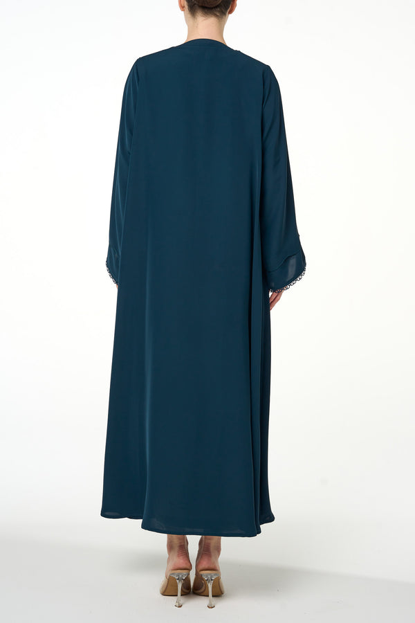 Green Amani Nada Abaya, Lace Detail