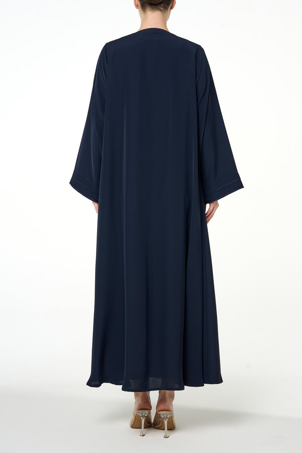 Blue Deema Nada Abaya, Lace Detail