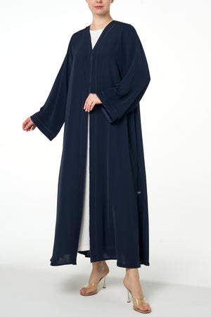 Blue Deema Nada Abaya, Lace Detail