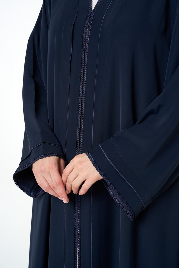 Blue Deema Nada Abaya, Lace Detail