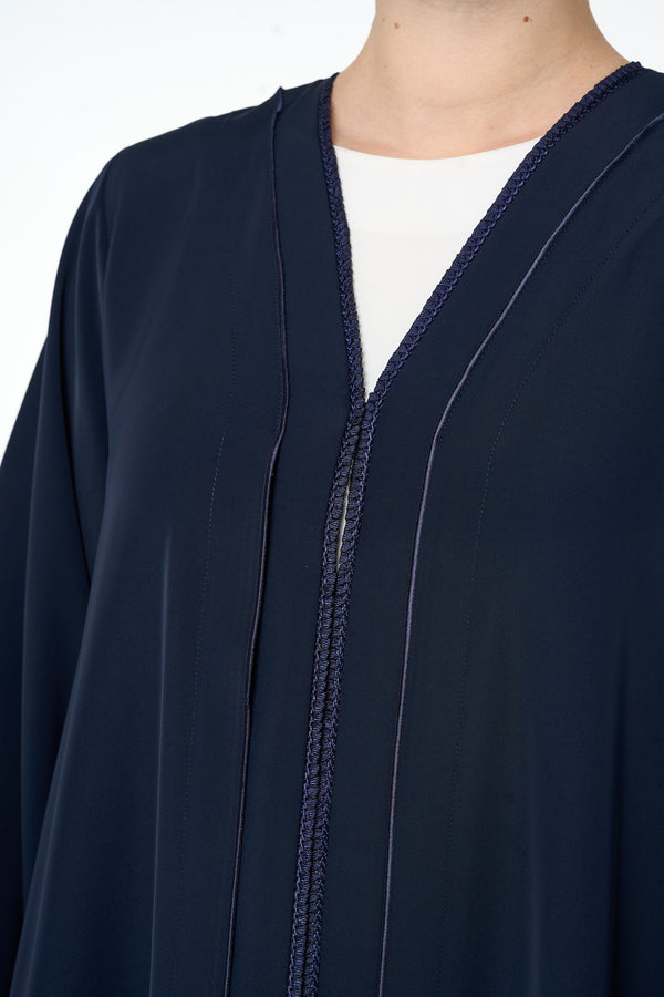 Blue Deema Nada Abaya, Lace Detail