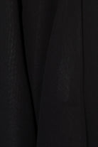 Layered Chiffon with Shiny Beads on Black Abaya - Posh Abaya
