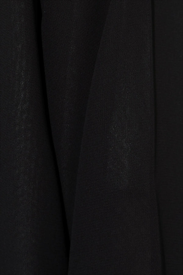 Layered Chiffon with Shiny Beads on Black Custom Abaya