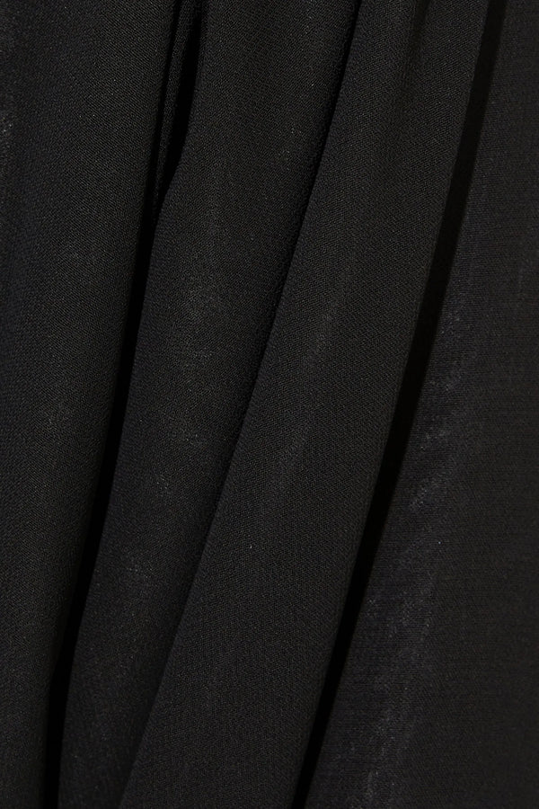 Beaded Lace & Stone Side Flared Black Custom Abaya